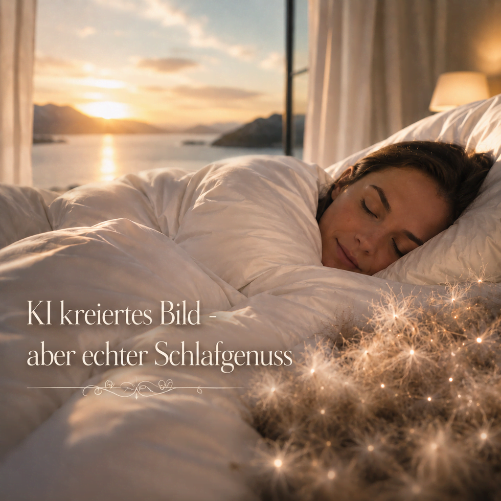Magischer Schlaf mit Eiderdaunendecke